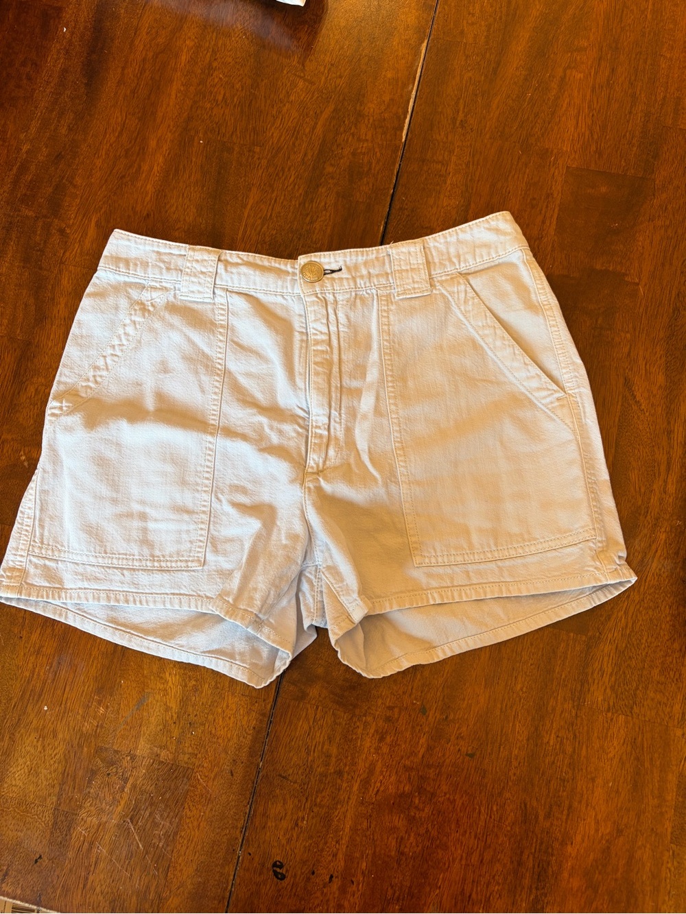 Rag & Bone Light Blue Cotton Twill Shorts Sz 27 Patch Pocket